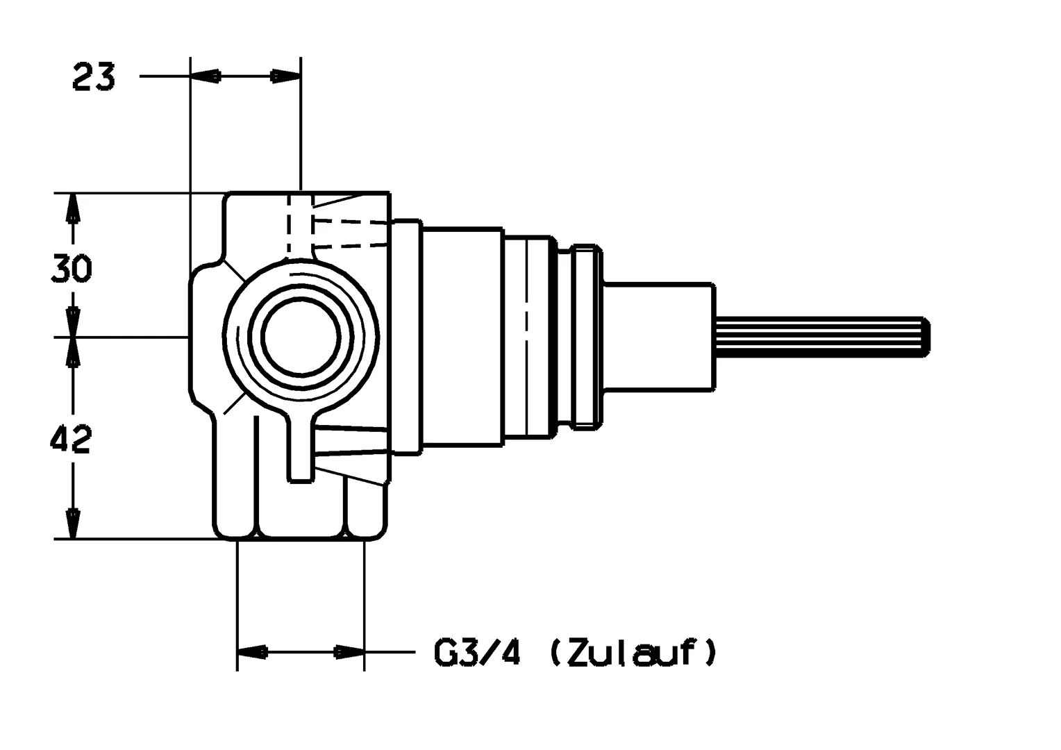 Hansa Verdeckter Umsteller 0285 G3⁄4, DN20