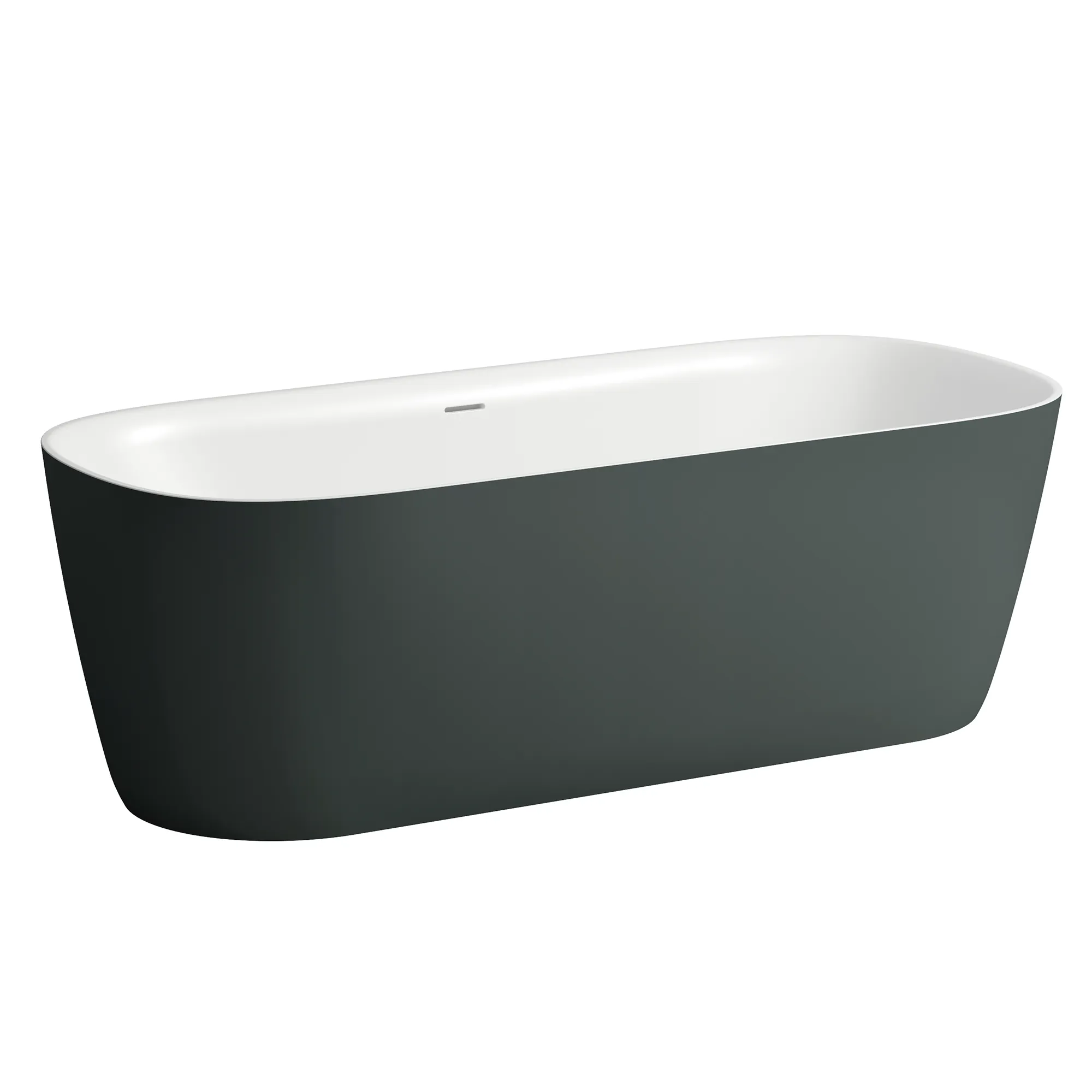 Laufen MEDA Freistehende Oval-Badewanne 1800x800mm, verkehrsgrau/weiß Laufen MEDA Freistehende Oval-Badewanne 1800x800mm, verkehrsgrau/weiß