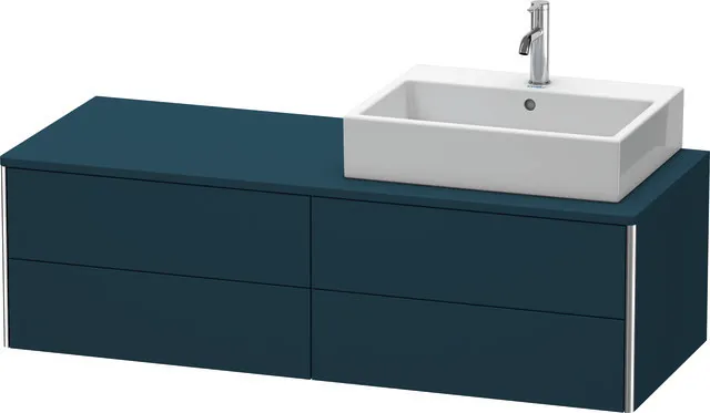Duravit Waschtischunterschrank wandhängend „XSquare“ 140 × 40 × 54,8 cm Nachtblau Seidenmatt Duravit Waschtischunterschrank wandhängend „XSquare“ 140 × 40 × 54,8 cm Nachtblau Seidenmatt