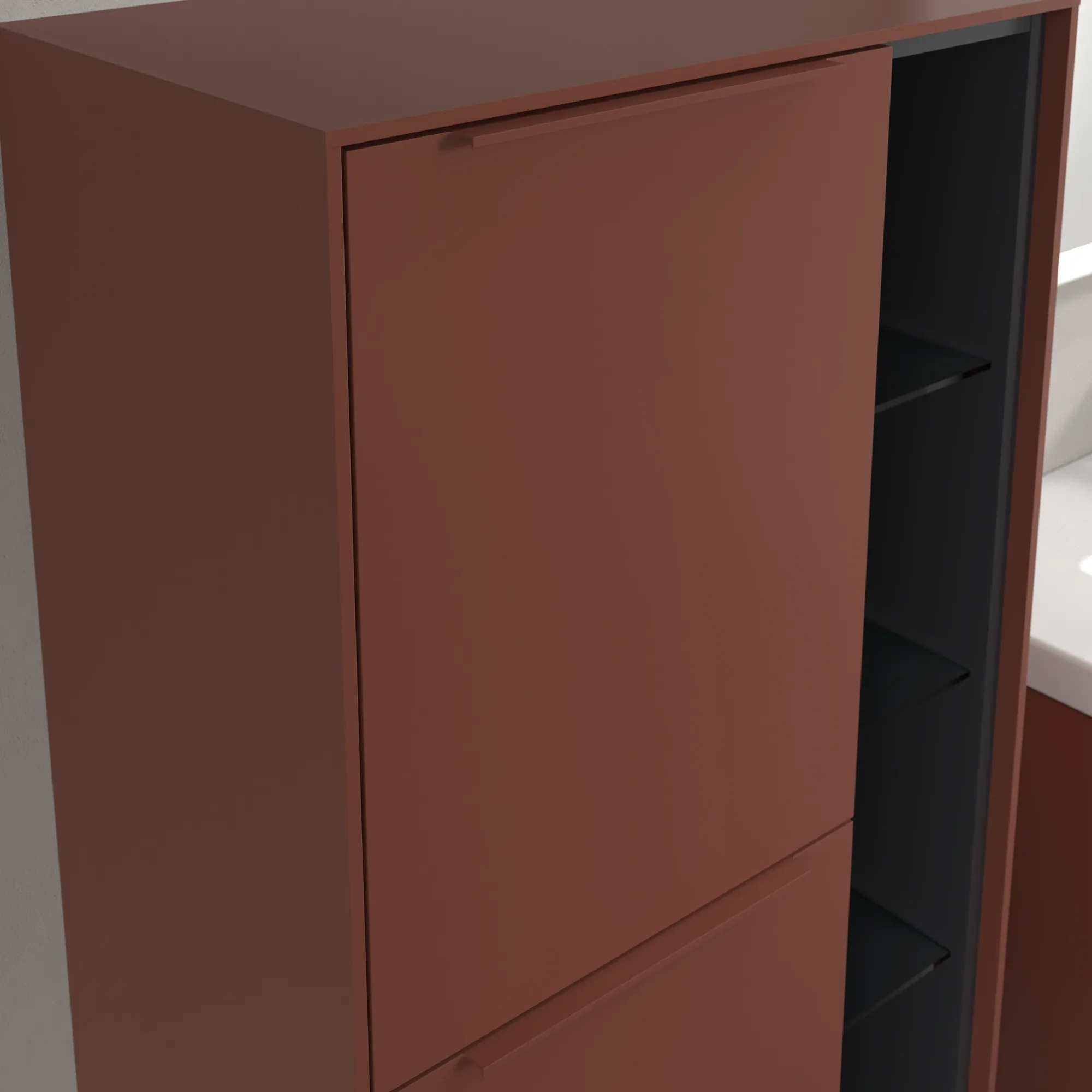 Villeroy & Boch Subway 3.0 Mittelschrank C59802, 574 x 1200 x 362 mm, Anschlag links, Wine Red