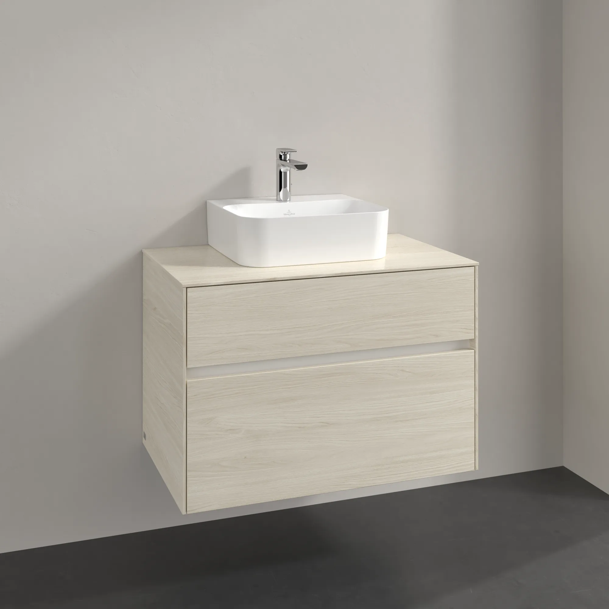 Villeroy & Boch Waschtischunterschrank „Collaro“ 800 × 548 × 500 mm White Oak, ohne Beleuchtung, für Becken mittig Villeroy & Boch Waschtischunterschrank „Collaro“ 800 × 548 × 500 mm White Oak, ohne Beleuchtung, für Becken mittig