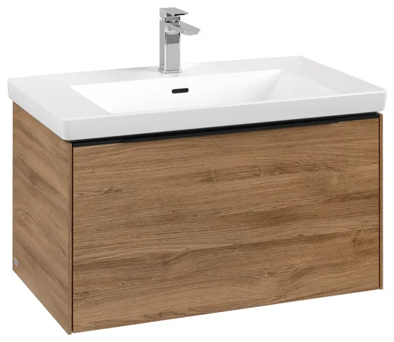Villeroy & Boch Waschtischunterschrank „Subway 3.0“ für Schrankwaschtisch 772 × 429 × 478 mm Kansas Oak, für Becken mittig