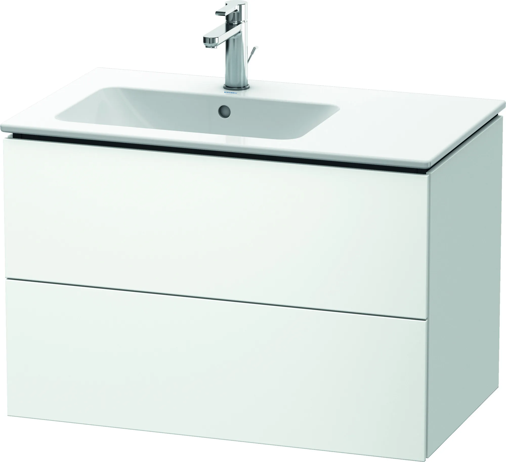 Duravit Waschtischunterschrank wandhängend „L-Cube“ 82 × 55 × 48,1 cm Weiß Matt