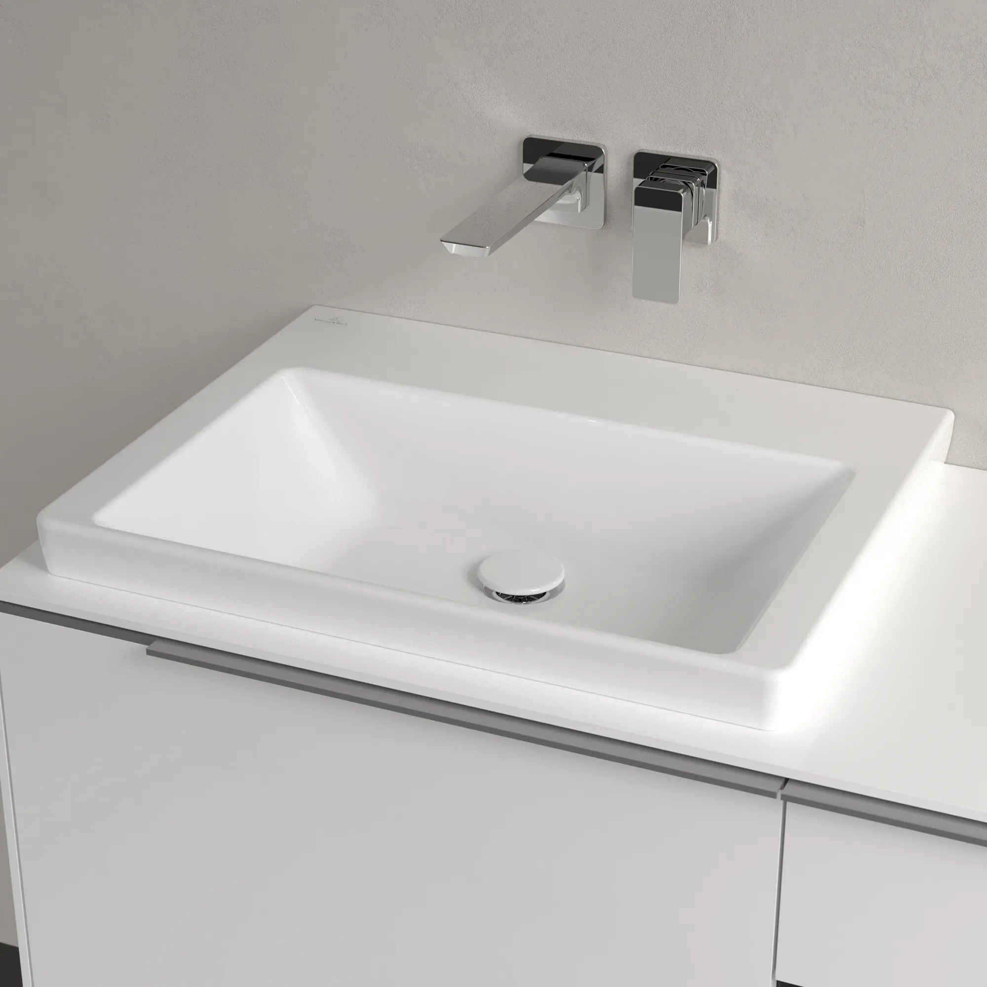 Villeroy & Boch Wandwaschtisch aus TitanCeram geschliffen „Subway 3.0“ 600 × 470 × 165 mm, ohne Hahnlochbohrung in Weiß Alpin Villeroy & Boch Wandwaschtisch aus TitanCeram geschliffen „Subway 3.0“ 600 × 470 × 165 mm, ohne Hahnlochbohrung in Weiß Alpin