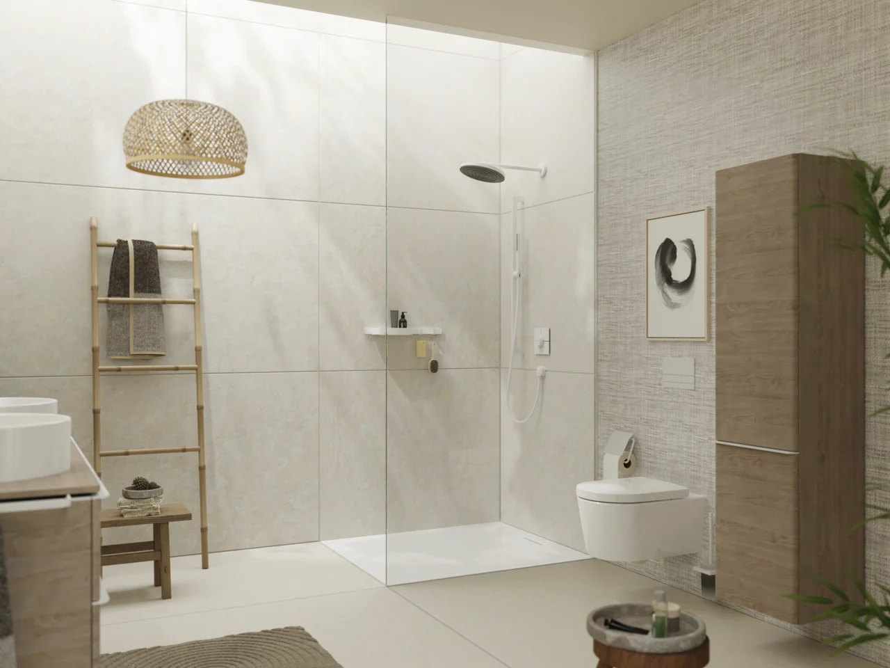 Hansgrohe ShowerSelect Comfort E Thermostat Unterputz, Mattweiß, 2 Verbraucher, einfache Installation, Sicherheitssperre bei 40°C