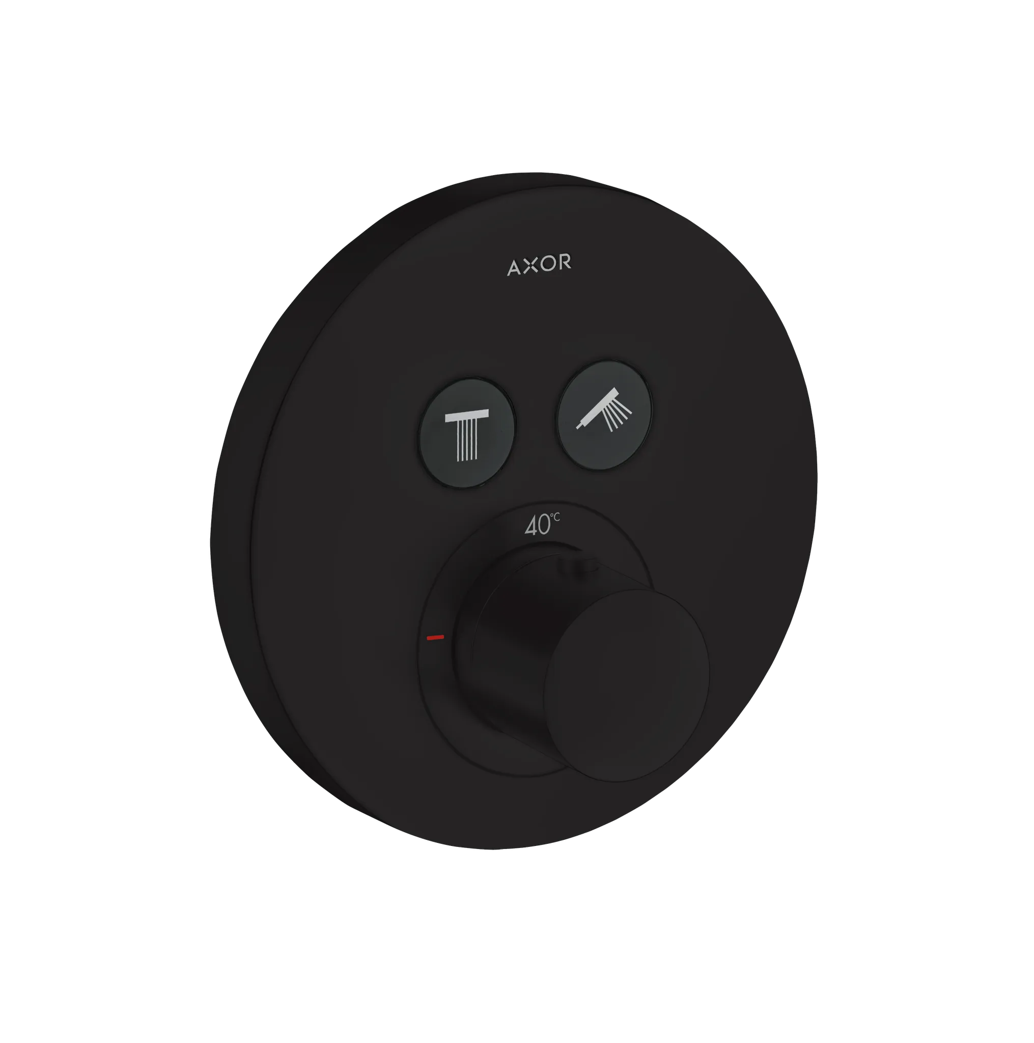 Hansgrohe AXOR ShowerSolutions Thermostat Unterputz rund für 2 Verbraucher, Mattschwarz