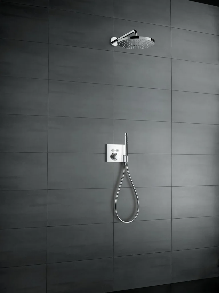 Hansgrohe Einbauspüle S51 Serie, Graphitschwarz, 750 x 490 mm Ausschnitt, Aufbau, 80 cm Unterschrank, 1 Hauptbecken + 1 Zusatzbecken