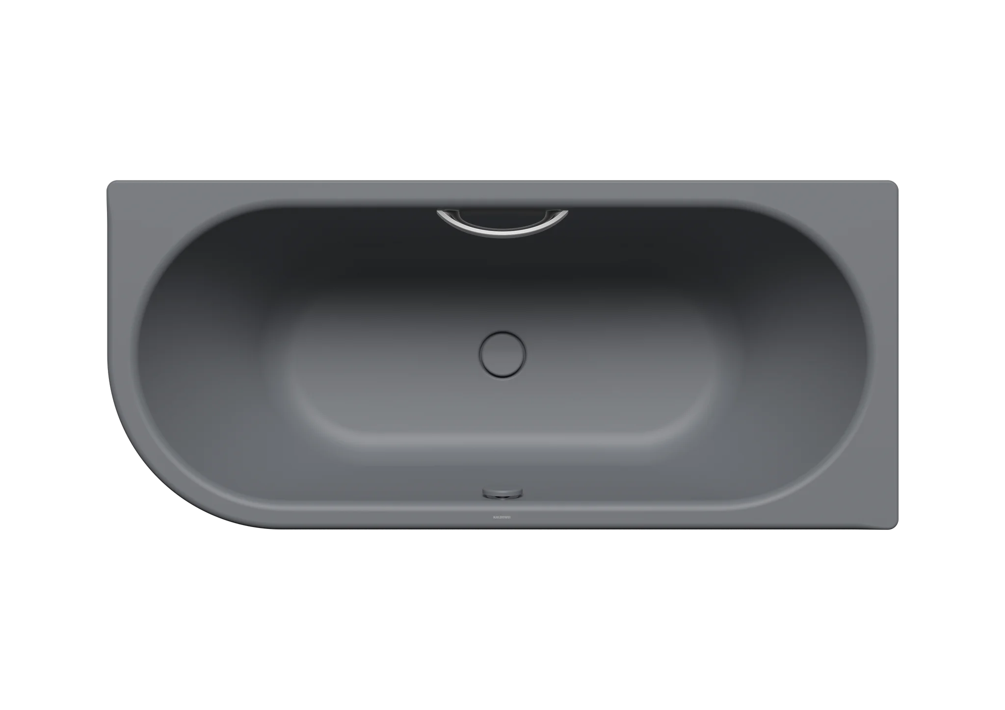 Kaldewei CENTRO DUO 1 LINKS Badewanne, oval, 1700x750 mm, cool grey 70, mit Griffloch