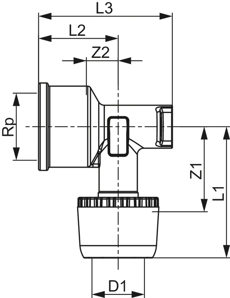 TECElogo-Ax Wandscheibe Dimension 16 × Rp 1/2″, Siliziumbronze