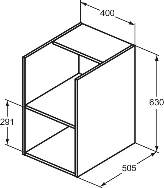 Ideal Standard Hochschrank „i.lifeB“ 40 × 63 × 50,5 cm Weiß matt Ideal Standard Hochschrank „i.lifeB“ 40 × 63 × 50,5 cm Weiß matt