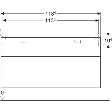 Smyle Square Unterschrank für Doppelwaschtisch, mit zwei Schubladen: 118.4x61.7x47cm, weiß Smyle Square Unterschrank für Doppelwaschtisch, mit zwei Schubladen: 118.4x61.7x47cm, weiß