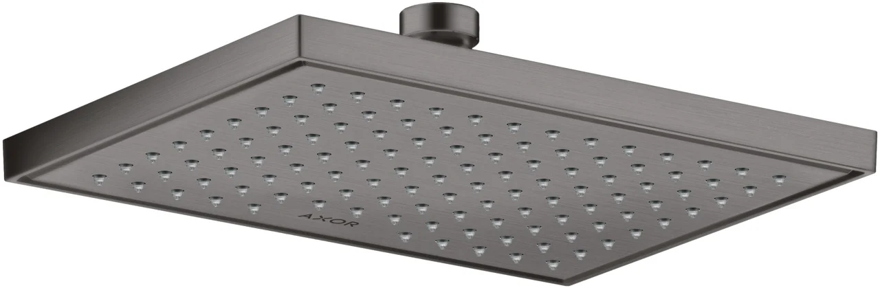 Hansgrohe AXOR ShowerSolutions Kopfbrause 1jet EcoSmart+ Brushed Black Chrome, 245 x 185 mm, winkelverstellbar, für Durchlauferhitzer geeignet