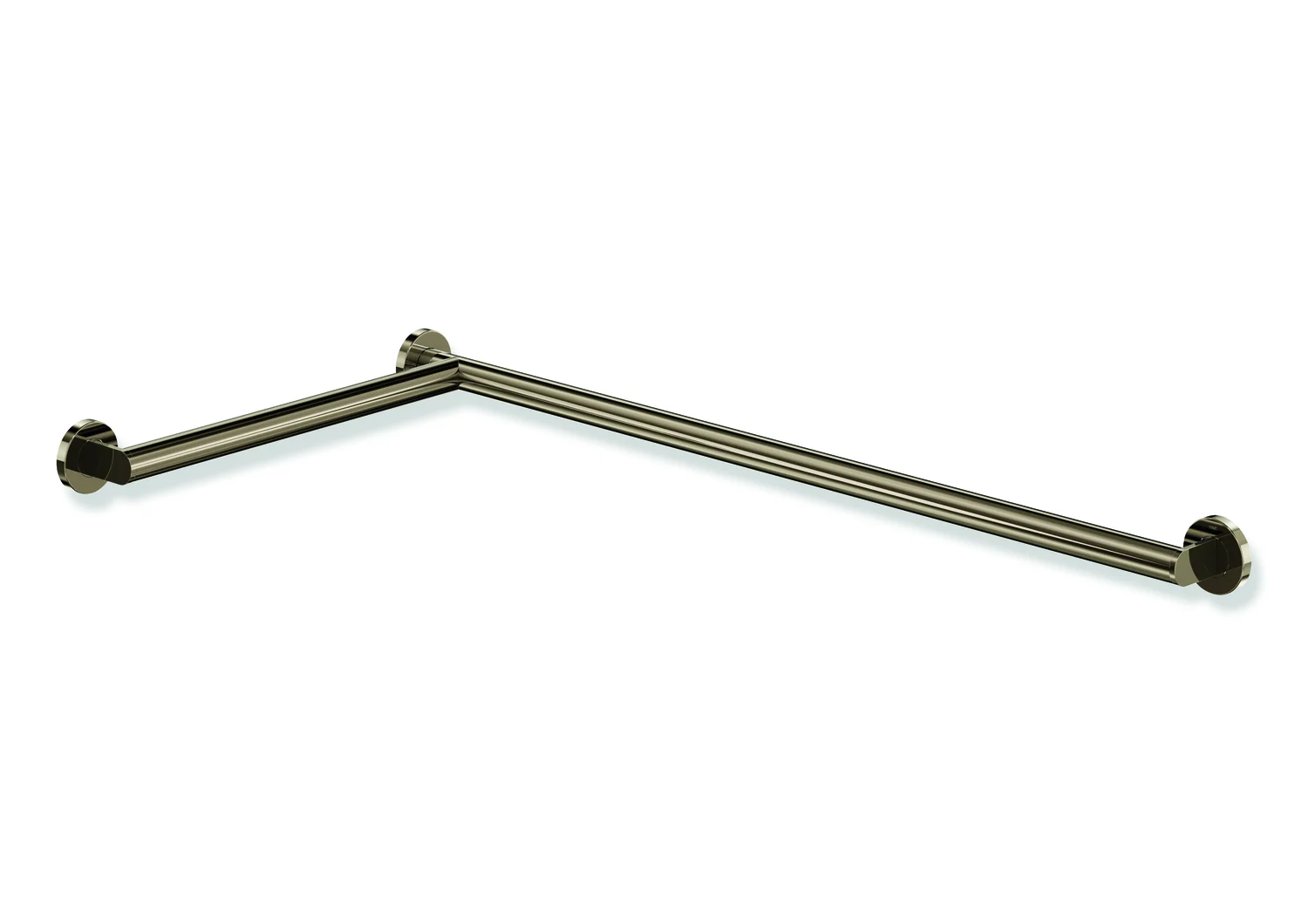 HEWI Dusch- und Wannenhandlauf System 900, Edelstahl PVD bronze glänzend, Maße: 947 x 495 mm, Stangendurchmesser 32 mm, Ausführung links HEWI Dusch- und Wannenhandlauf System 900, Edelstahl PVD bronze glänzend, Maße: 947 x 495 mm, Stangendurchmesser 32 mm, Ausführung links