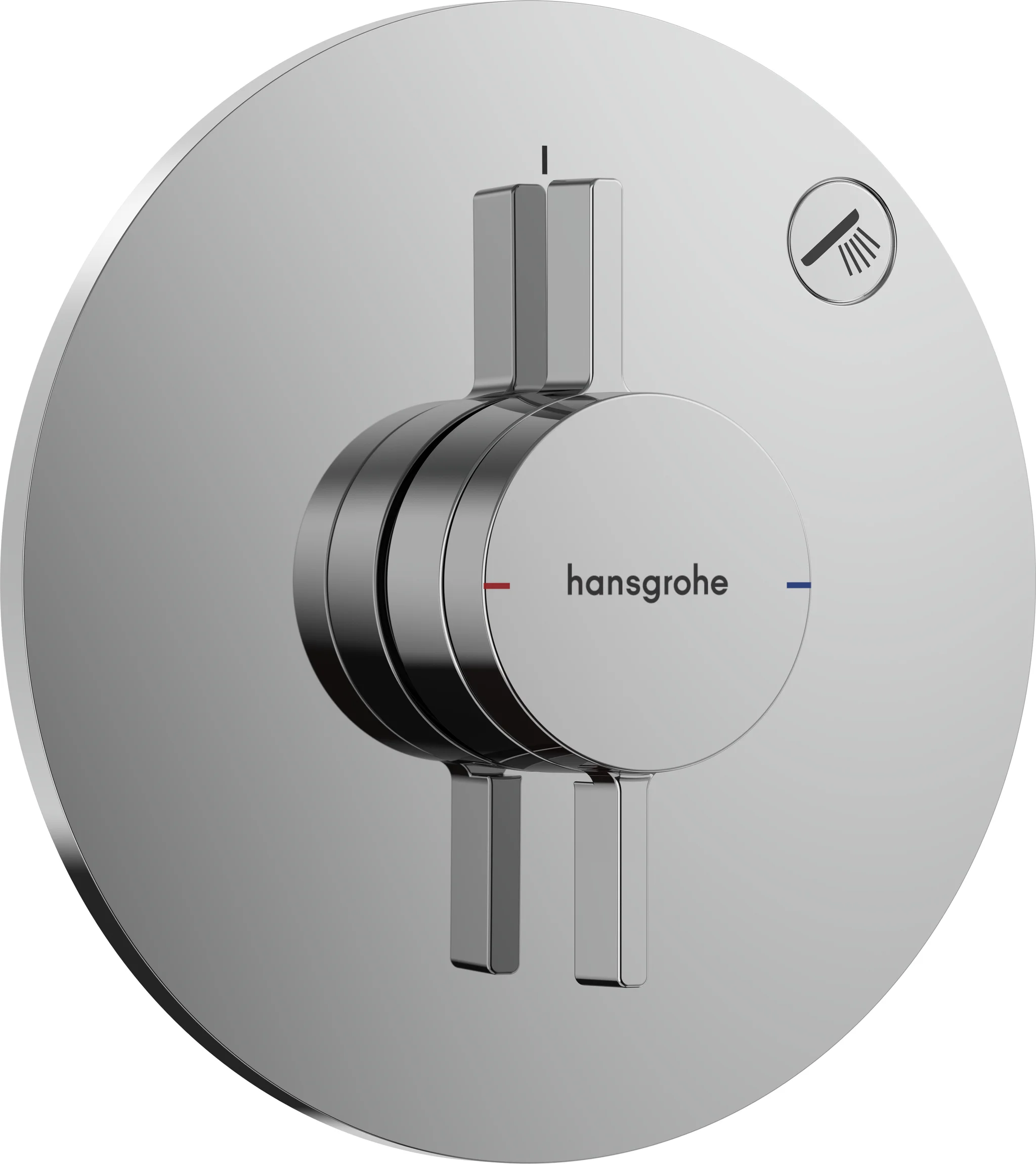 Hansgrohe DuoTurn S Mischer Unterputz, Chrom, 1 Verbraucher, maximale Durchflussmenge bei 3 bar: 29,5 l/min, flache Rosette für mehr Platz in der Dusche