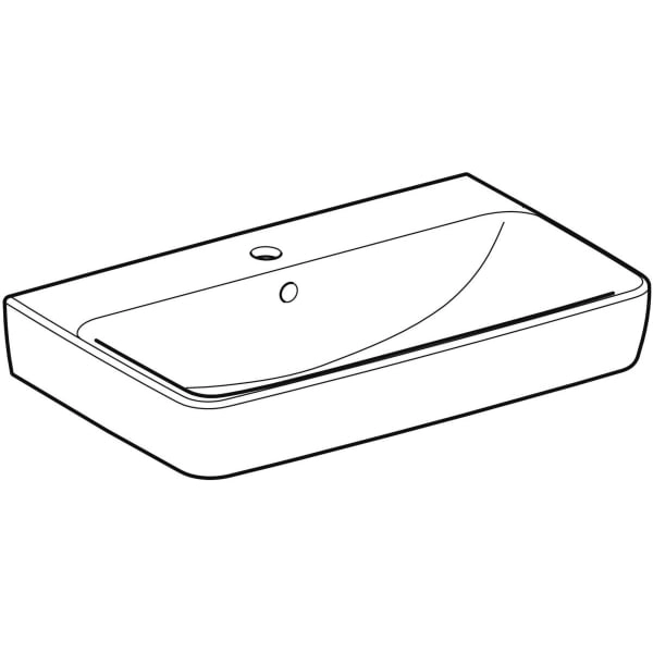 Wandwaschtisch „Renova Compact“, rechteckig, mit Überlauf 65 × 40 cm Wandwaschtisch „Renova Compact“, rechteckig, mit Überlauf 65 × 40 cm