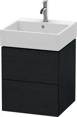 Duravit Waschtischunterschrank wandhängend „L-Cube“ 48,4 × 54,4 × 45,9 cm Eiche Schwarz