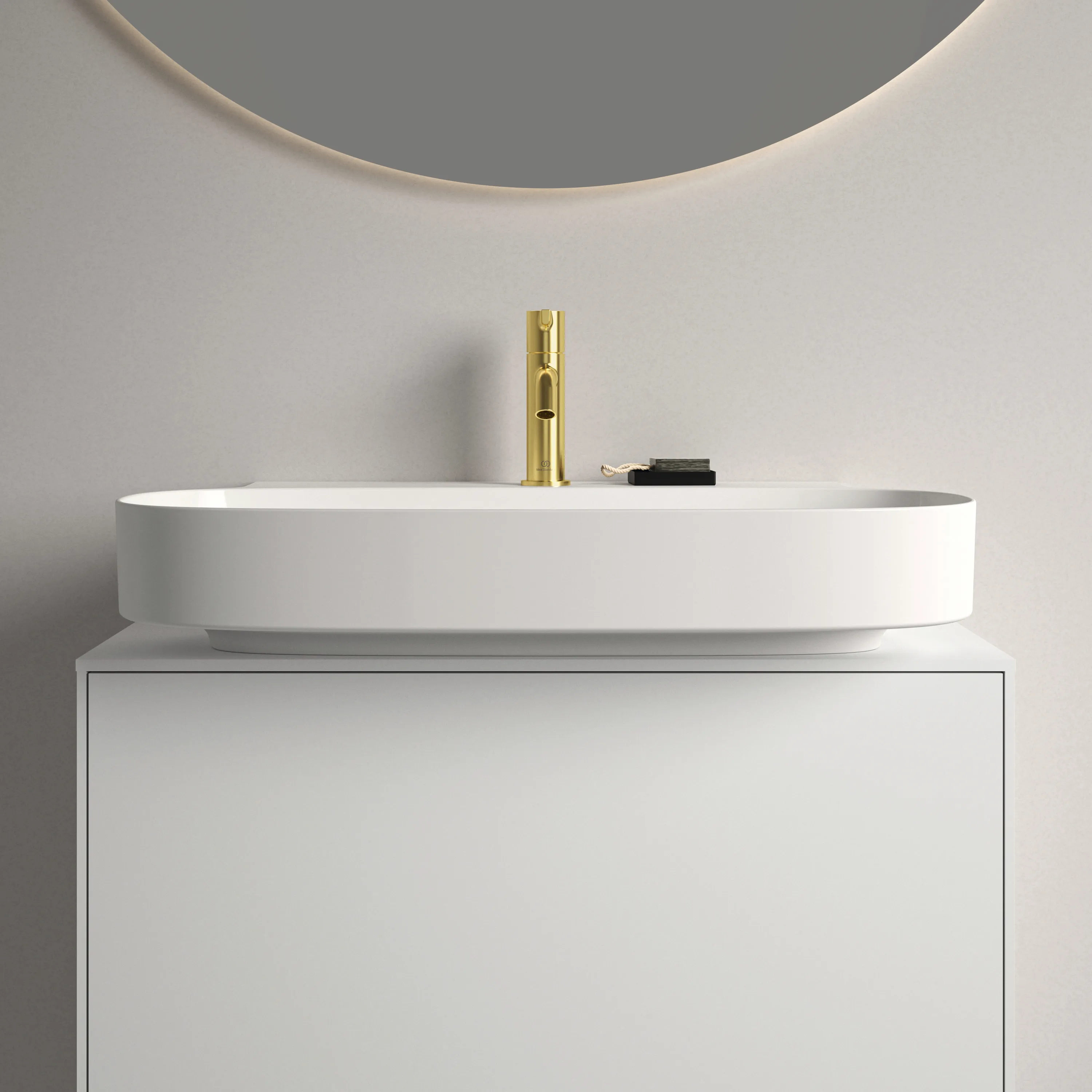 Ideal Standard Waschtisch Linda-X, 1 Hahnloch mittig, ohne Überlauf, weiß (Alpin), 750 x 500 x 135 mm