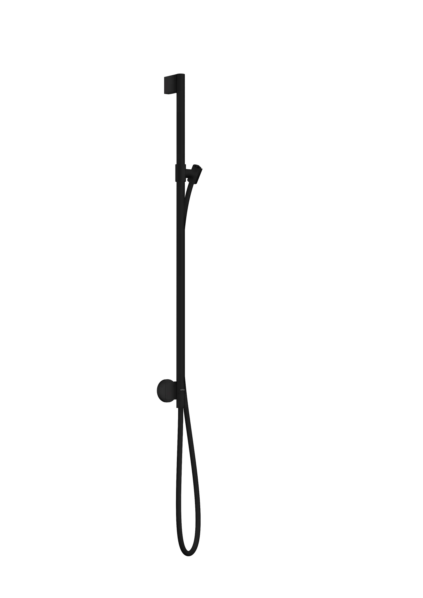 Hansgrohe AXOR One Brausestange 0,90 m mit Wandanschluss und Brauseschlauch 1,60 m, Mattschwarz
