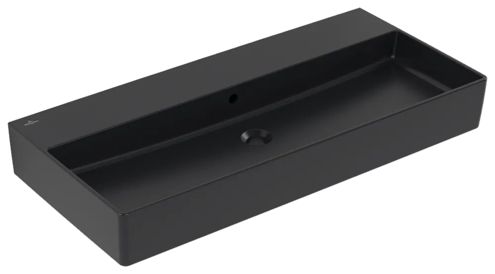 Villeroy & Boch Wandwaschtisch aus TitanCeram geschliffen „Memento 2.0“ 1000 × 470 × 135 mm, ohne Hahnlochbohrung in Pure Black Villeroy & Boch Wandwaschtisch aus TitanCeram geschliffen „Memento 2.0“ 1000 × 470 × 135 mm, ohne Hahnlochbohrung in Pure Black
