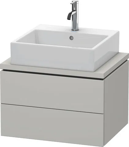 Duravit Waschtischunterschrank wandhängend „L-Cube“ 62 × 40 × 47,7 cm Betongrau Matt
