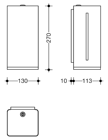 HEWI Seifenspender „Serie 805“ 12,4 × 13 × 27 cm