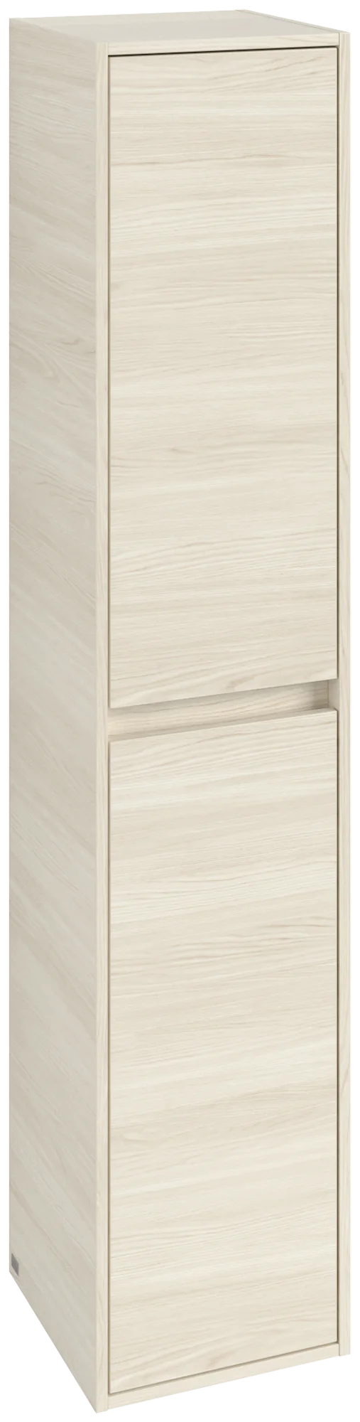Villeroy & Boch Hochschrank Skyla C80100, Eckig White Oak, 350x1700x349 mm, 2 Türen, SoftClosing, Wandmontage