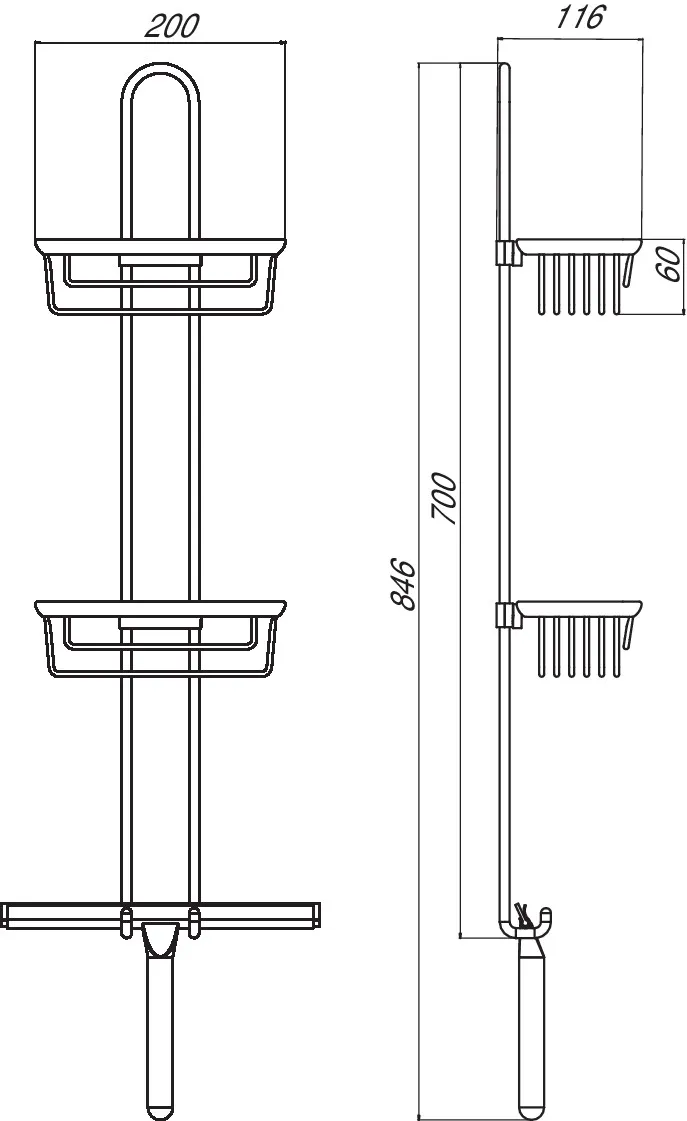 emco system 2 Wandetagere 2 tiefe Körbe, 1 Duschwischer, chrom emco system 2 Wandetagere 2 tiefe Körbe, 1 Duschwischer, chrom