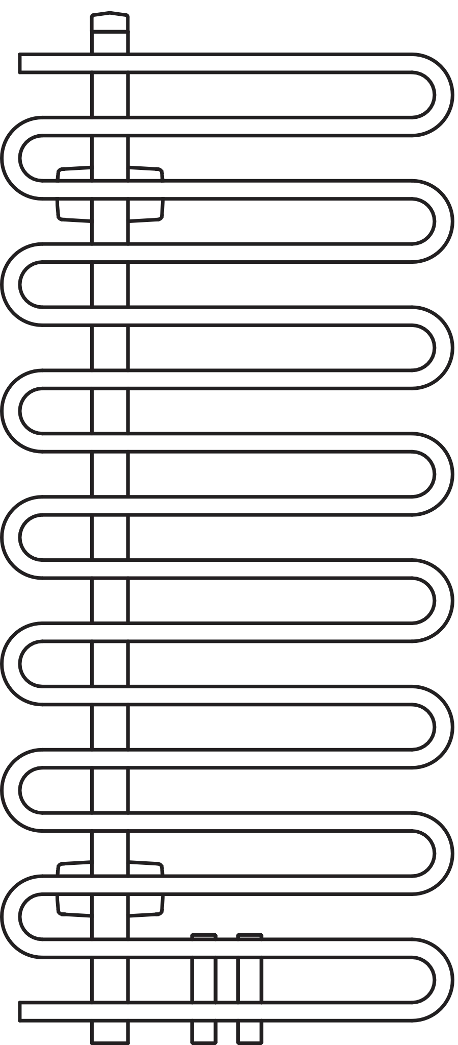 Arbonia Design-Heizkörper „Cobratherm®“ 50 × 114,1 cm in glanzsilber Metallic