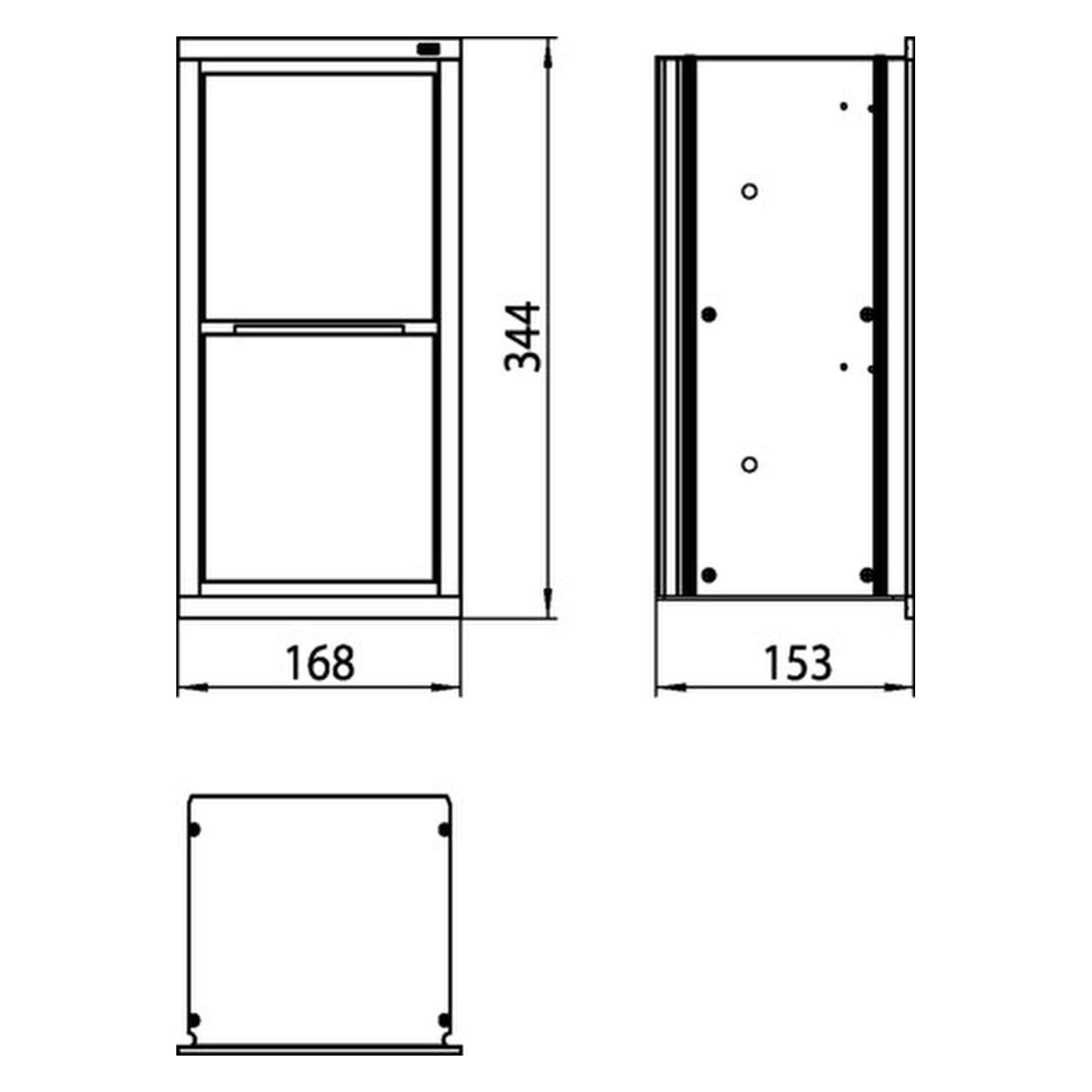 emco WC-Papier-Modul „asis module 150“ 16,8 × 33,4 × 15,3 cm in chrom / schwarz
