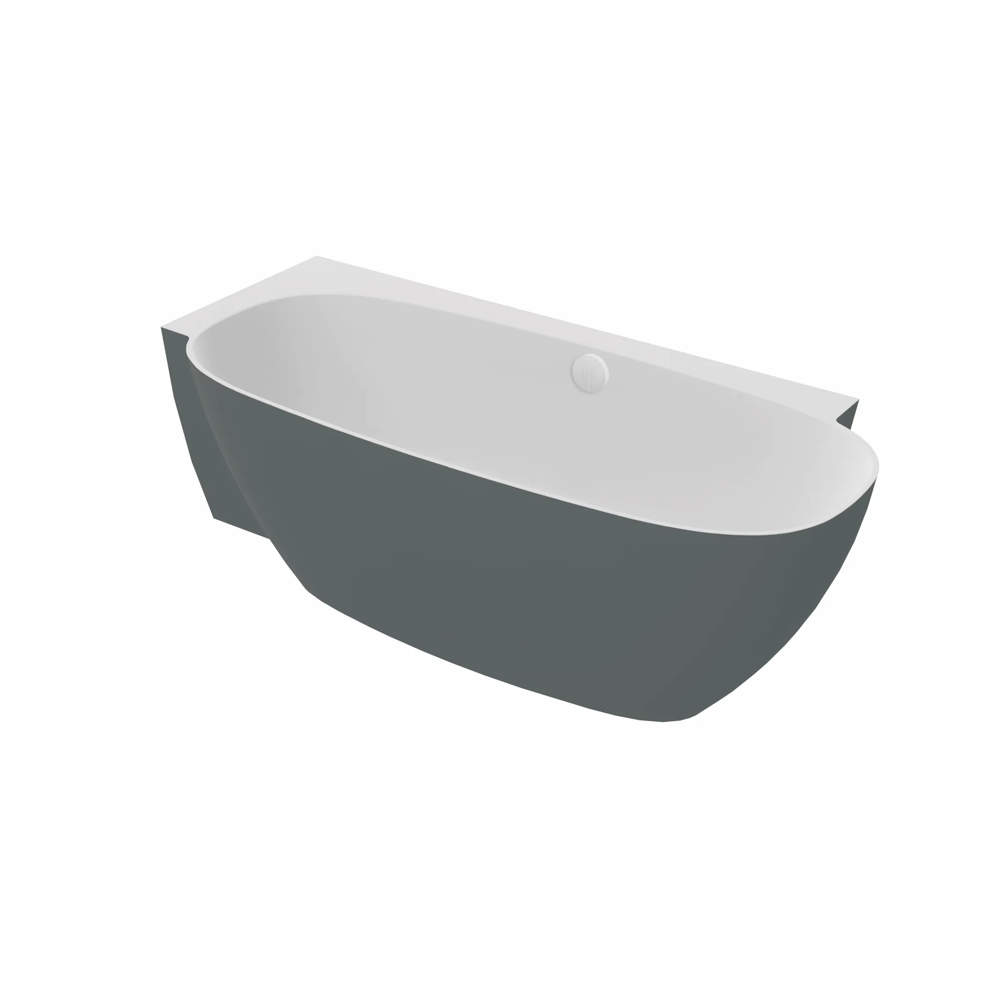 Hoesch Badewanne „LaBrillante“ vorwand rechteck 180 × 80 cm, links in Weiß-Grau Hoesch Badewanne „LaBrillante“ vorwand rechteck 180 × 80 cm, links in Weiß-Grau