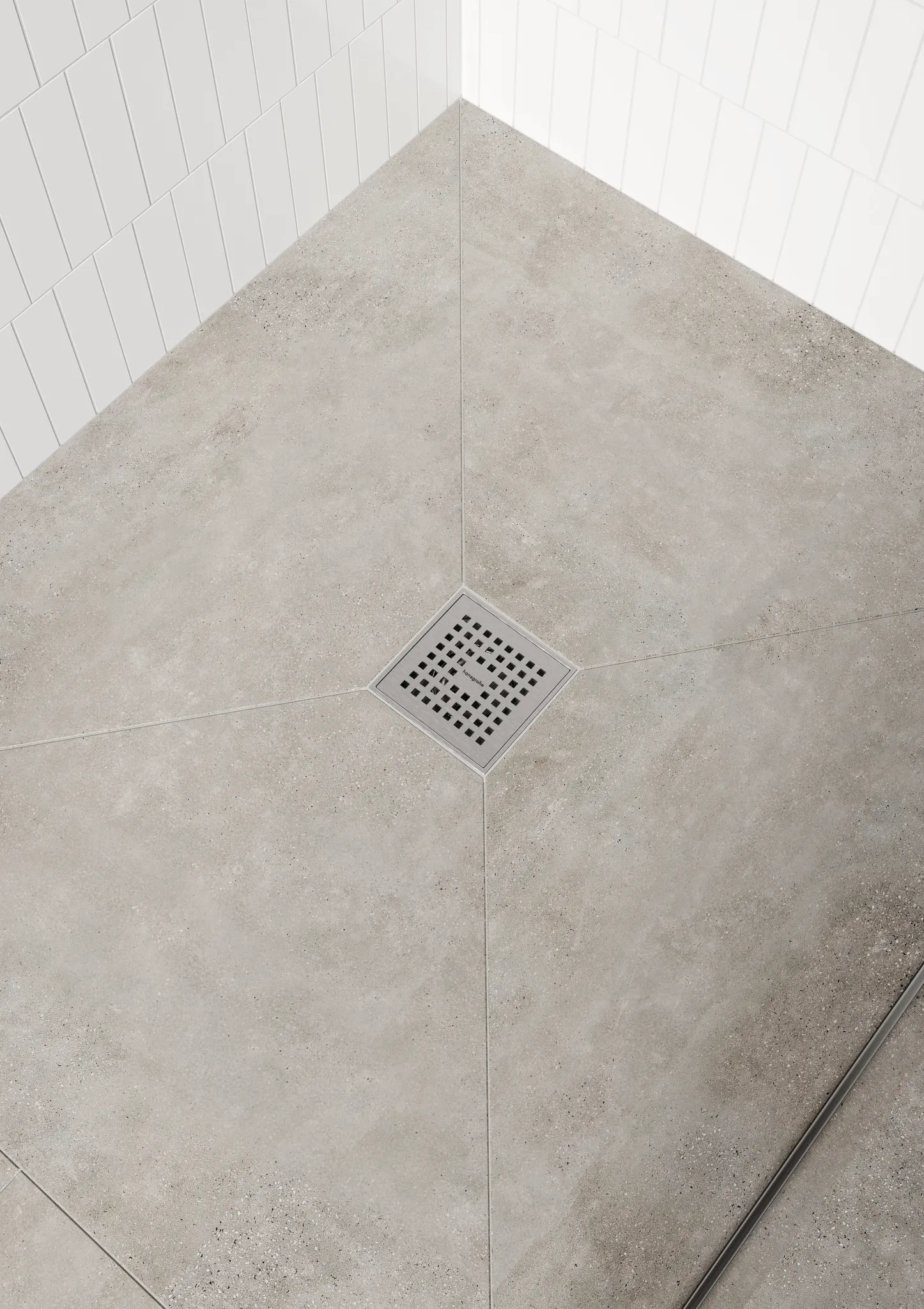 Hansgrohe Duschrinne „RainDrain Point“ in Edelstahl Hansgrohe Duschrinne „RainDrain Point“ in Edelstahl