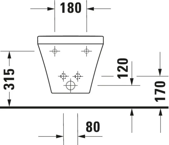 Duravit Wand-Bidet „DuraStyle“, Befestigung verdeckt 37 × 62 × 32,5 cm