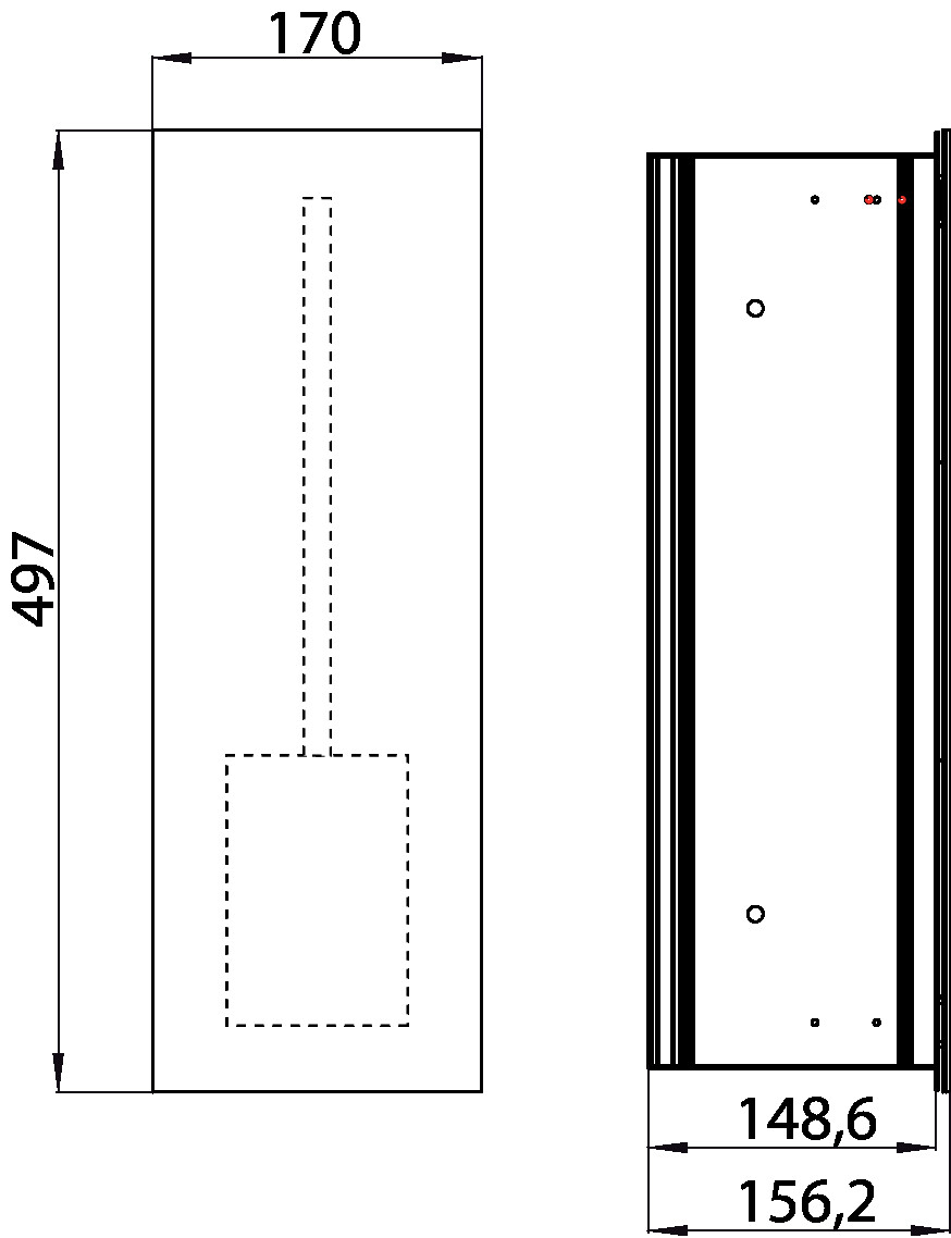 emco Toilettenbürstengarnitur-Modul „asis module 2.0“ 17 × 49,7 × 15,62 cm in optiwhite