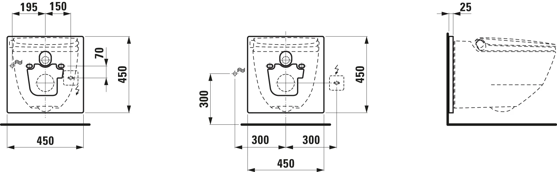 Adapterplatte zur Installation CLEANET RIVA Dusch-WC ohne LIS mit Anschluss über 9 cm außerhalb der Mitte Adapterplatte zur Installation CLEANET RIVA Dusch-WC ohne LIS mit Anschluss über 9 cm außerhalb der Mitte