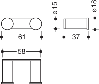 Doppelhaken Sys 162 weiß tiefmatt