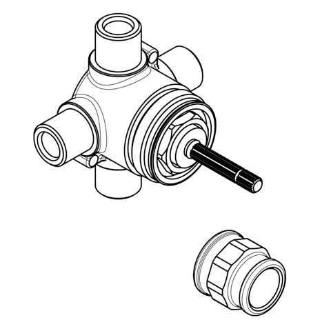 2-Wege-Umstellung Rohbau-Set