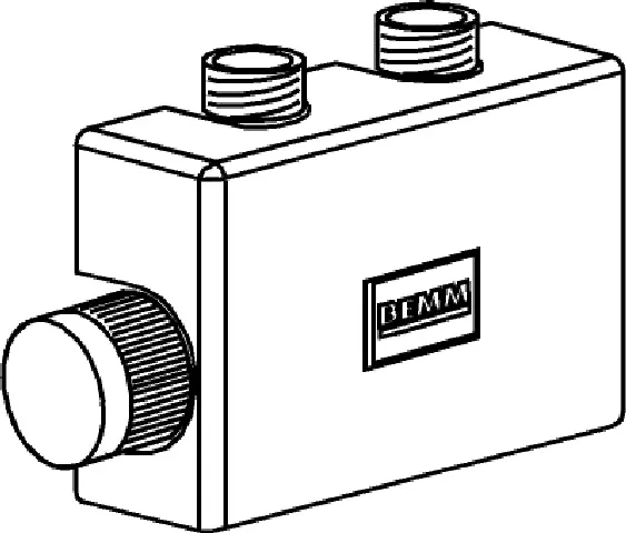 M-Ventil Purline DN15x50mm, Eck, Weiß 9016
