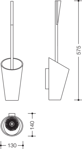 HEWI Toilettenbürstengarnitur „Serie 801“ 13 × 57,5 cm in Maigrün