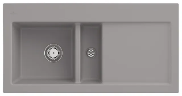 Villeroy & Boch Einbau-Küchenspülbecken „Subway“ 60 1000 × 510 × 220 mm, für Becken links in Fossil