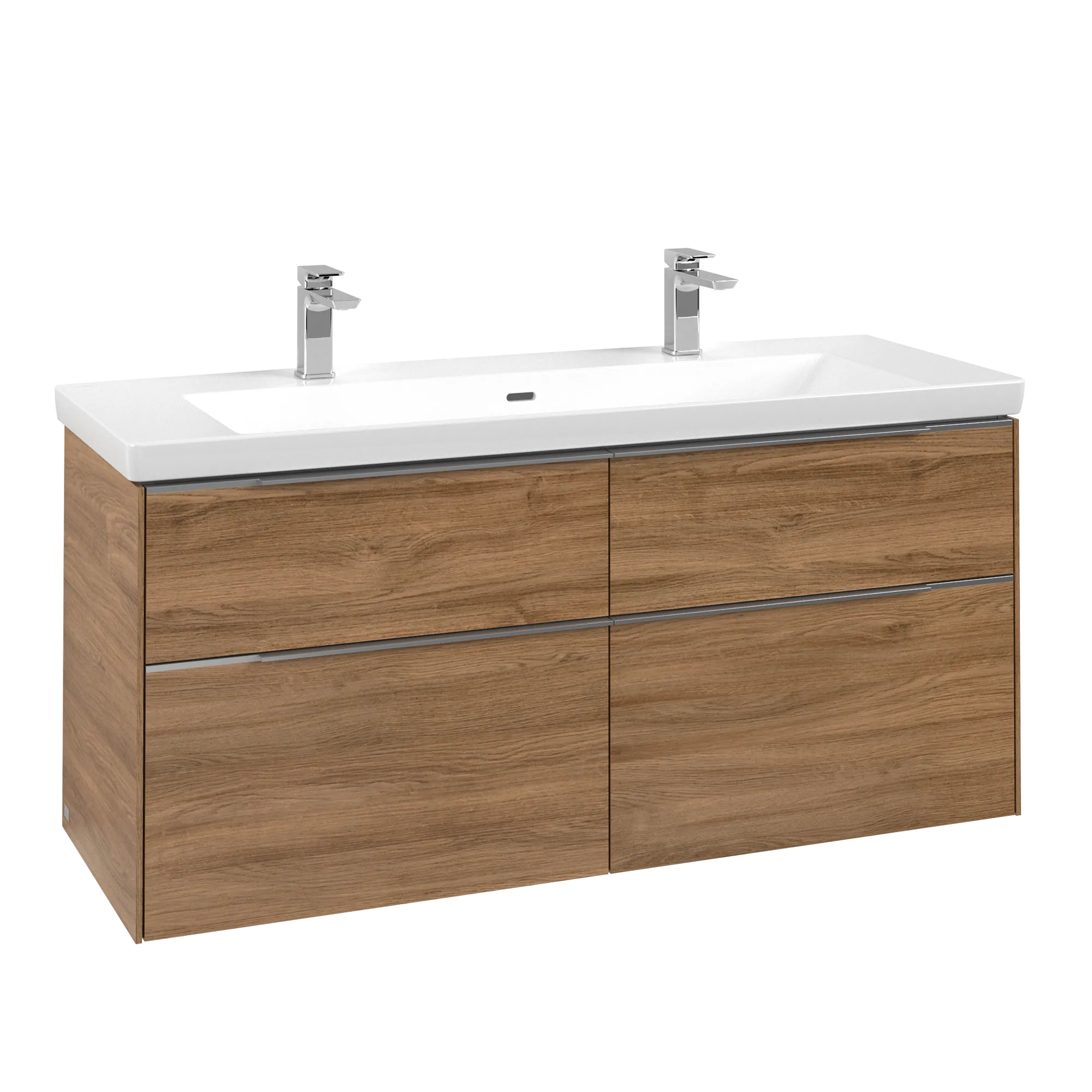 Villeroy & Boch Waschtischunterschrank „Subway 3.0“ für Schrankwaschtisch 1272 × 576 × 478 mm Kansas Oak, für Becken mittig