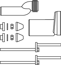 WC-Anschlussset etagiert 25 mm, DN 90 WC-Anschlussset etagiert 25 mm, DN 90