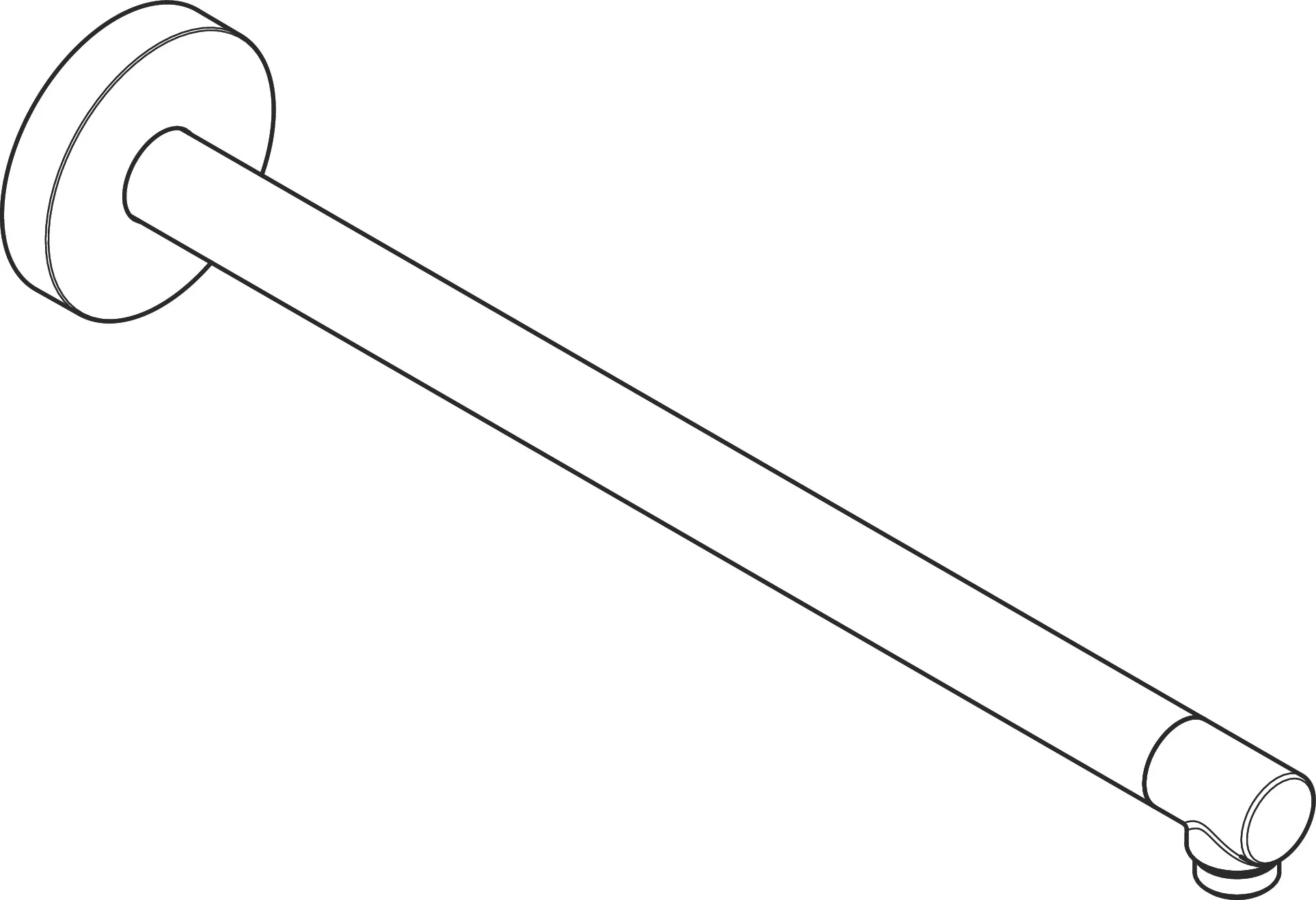 Hansgrohe Brausearm S 39 cm, Chrom Hansgrohe Brausearm S 39 cm, Chrom