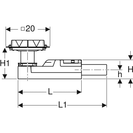 Duschbodenablauf für Estrichhöhe am Einlauf 90–220 mm: d=50mm Duschbodenablauf für Estrichhöhe am Einlauf 90–220 mm: d=50mm