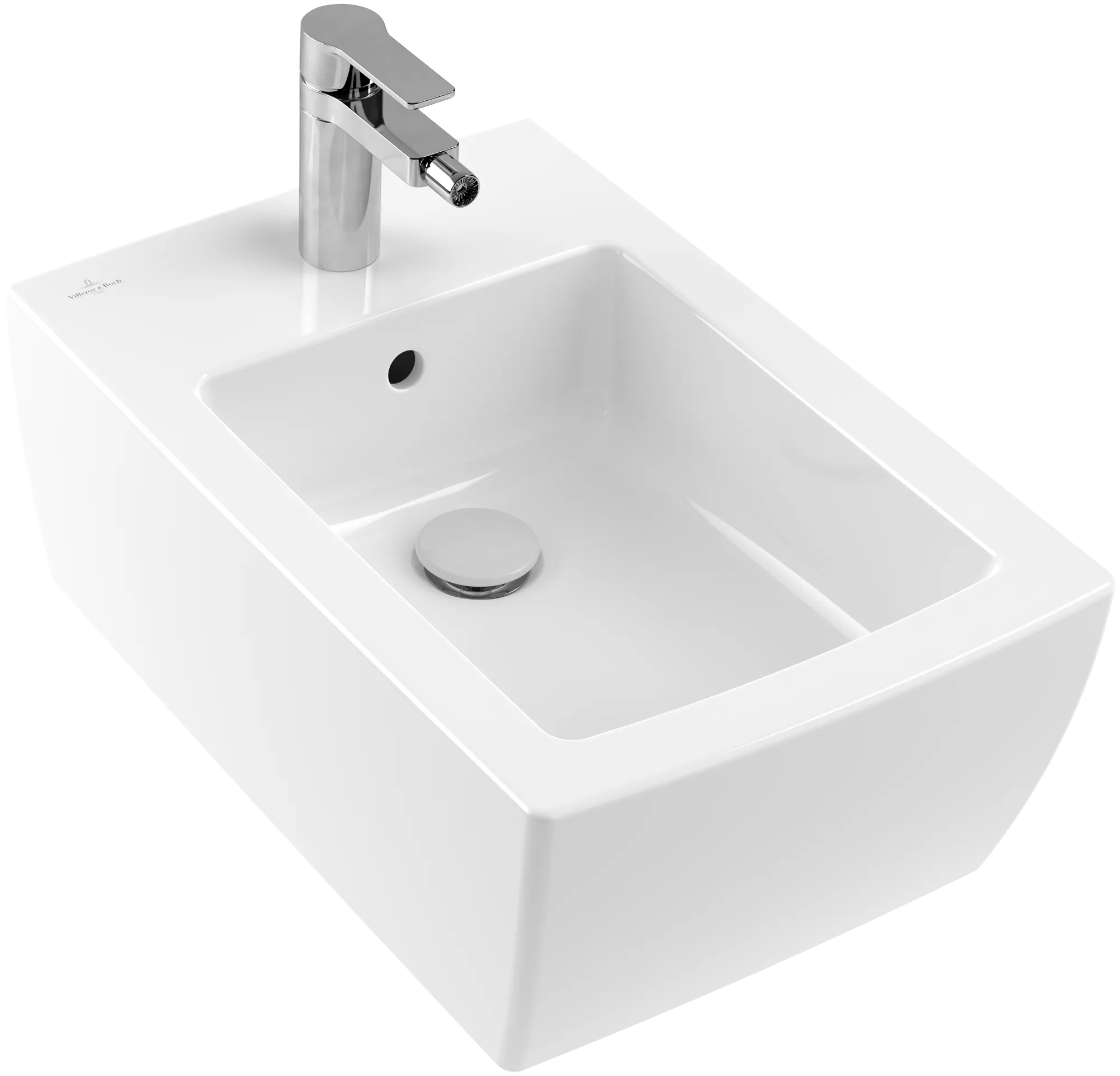 Bidet „Memento 2.0“, Befestigung verdeckt 37,5 × 23 × 56 × 56 cm in Weiß Alpin