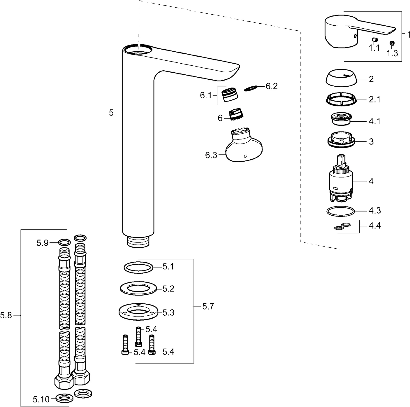 HansaLIGNA Einhebelmischer Waschtischbatterie 0603 Ausladung 150 mm DN15 Chrom HansaLIGNA Einhebelmischer Waschtischbatterie 0603 Ausladung 150 mm DN15 Chrom