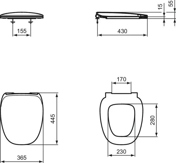 Ideal Standard WC-Sitz „Dea“ in Weiß