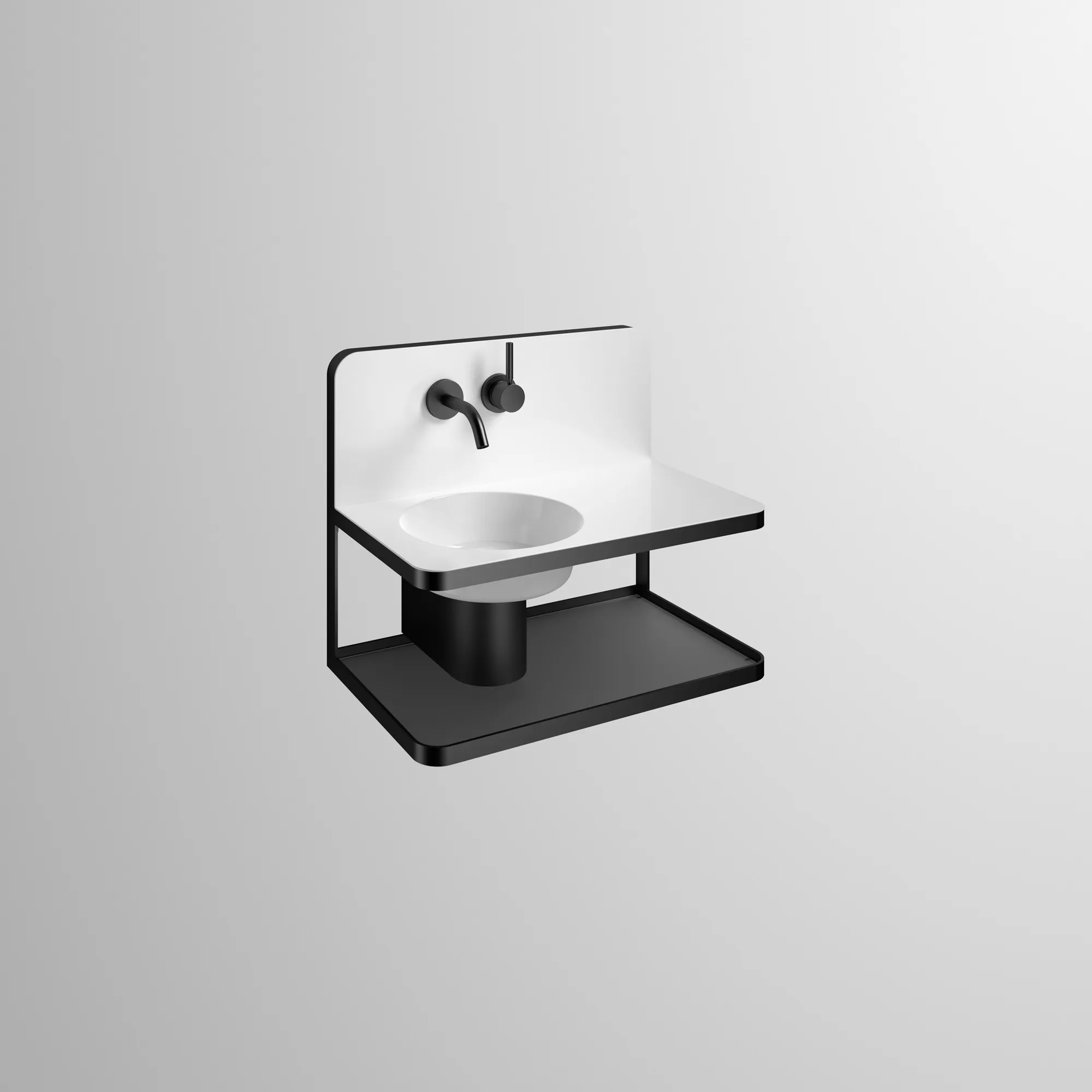 Alape Waschplatz „S19-Serie“ 360 × 497 mm, links Alape Waschplatz „S19-Serie“ 360 × 497 mm, links