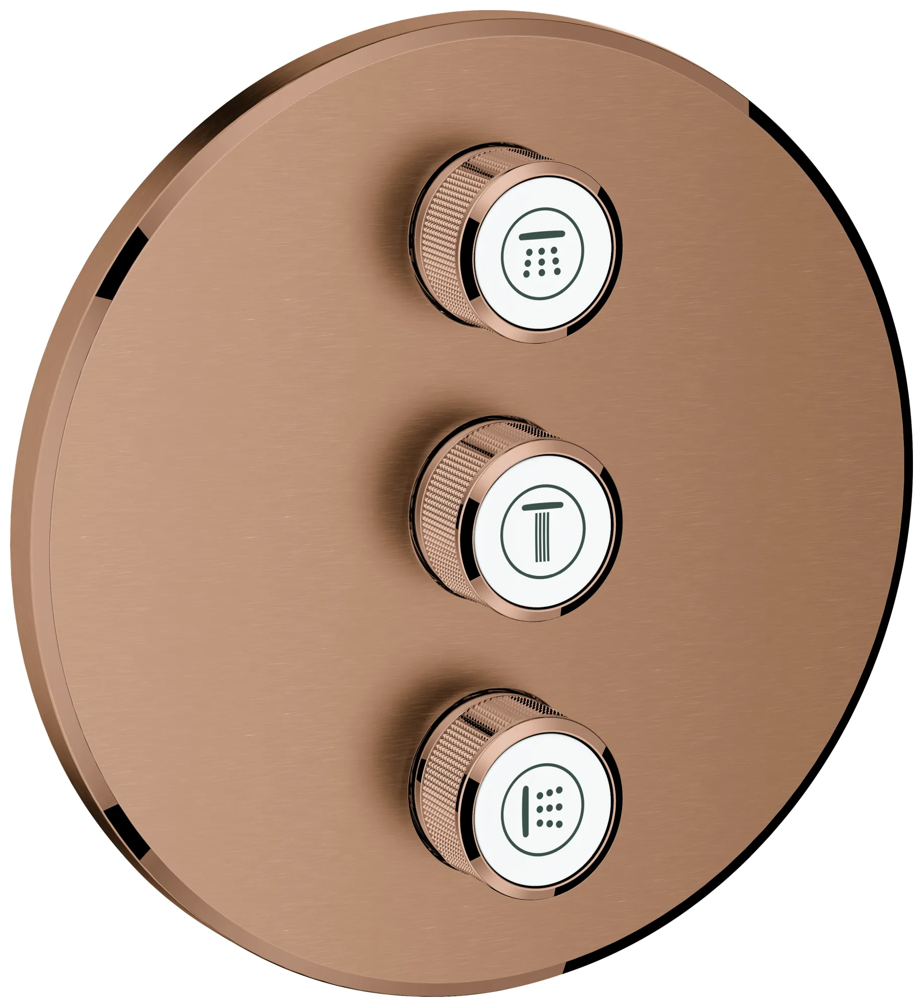 3-fach Unterputzventil Grohtherm SmartControl 29122, Fertigmontageset für Rapido SmartBox, Wandrosette rund, chrom 3-fach Unterputzventil Grohtherm SmartControl 29122, Fertigmontageset für Rapido SmartBox, Wandrosette rund, chrom