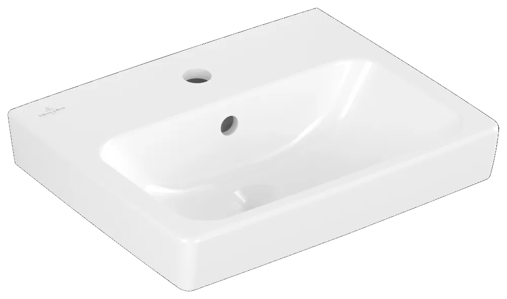 Villeroy & Boch Waschbecken „Architectura“ 450 × 365 × 150 mm, ohne Hahnlochbohrung, für Becken mittig in Weiß Alpin Villeroy & Boch Waschbecken „Architectura“ 450 × 365 × 150 mm, ohne Hahnlochbohrung, für Becken mittig in Weiß Alpin