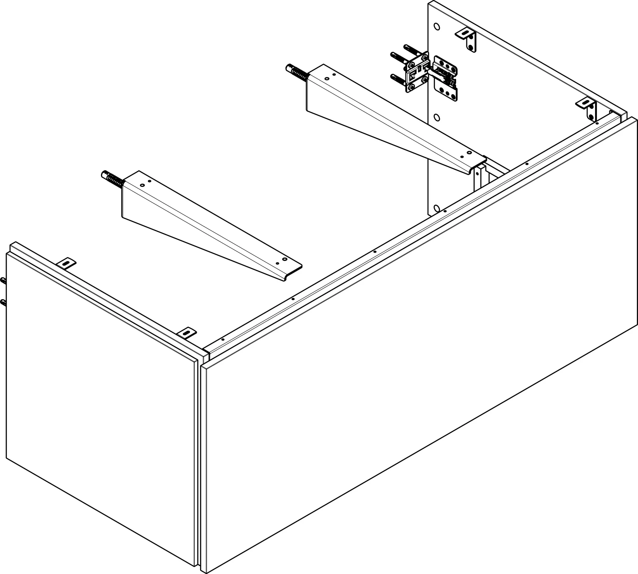 Hansgrohe Waschtischunterschrank „Xilesa E“ in Schiefergrau Matt